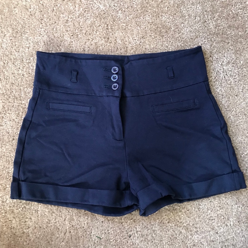High Waisted Navy Shorts